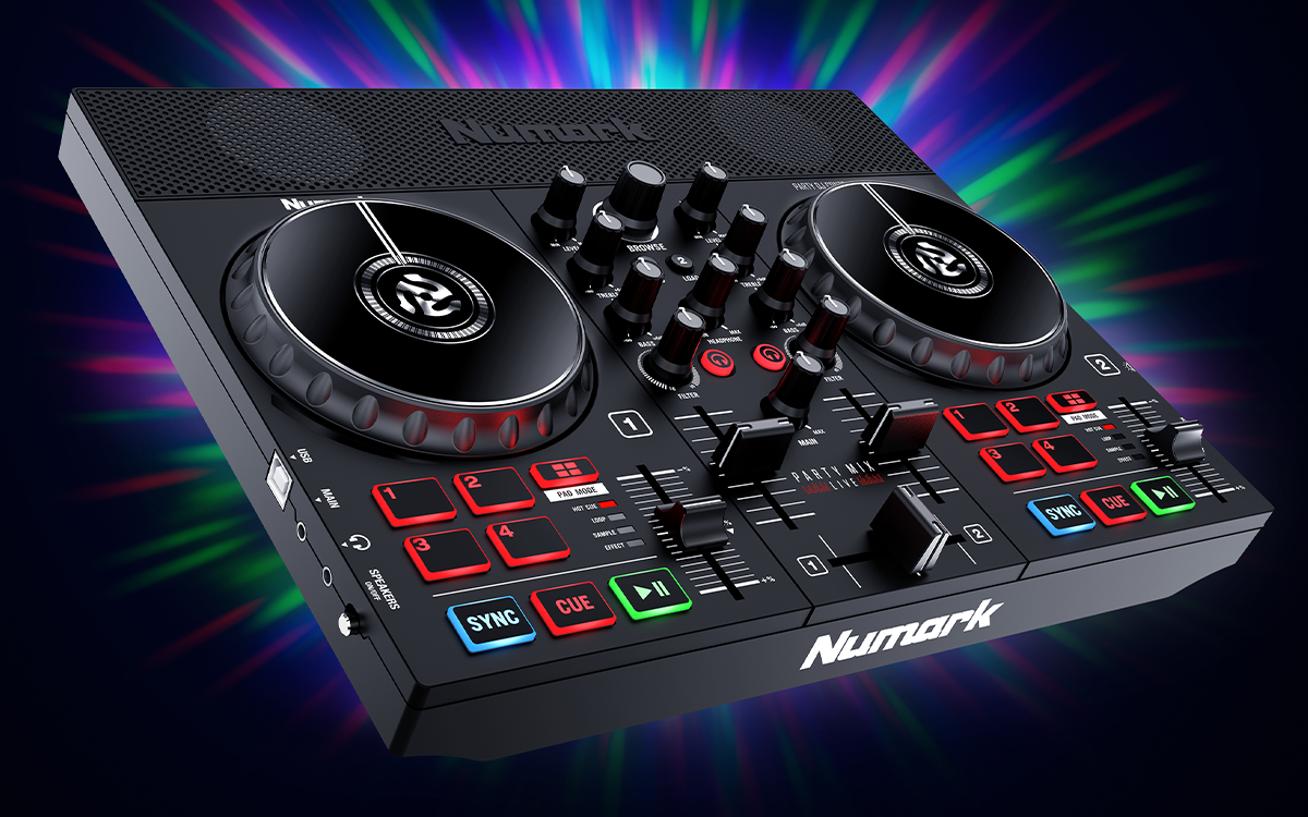 安いSALE即決◆新品◆送料無料Numark Party Mix Live / LEDパーティライト搭載 スピーカー内蔵 DJコントローラー DJコントローラー