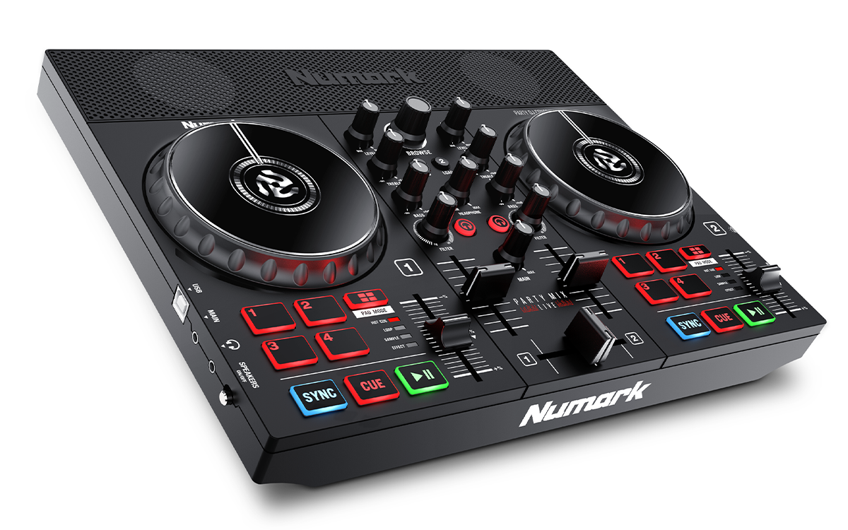 大特価★Numark ヌマーク Party Mix Live / LEDパーティライト搭載 スピーカー内蔵 DJコントローラー ★新品送料込 DJコントローラー